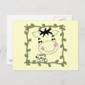 Baby Zebra T - Shirt und Geschenke Postkarte (Vorne/Hinten)