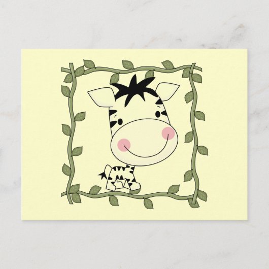 Baby Zebra T - Shirt und Geschenke Postkarte (Vorderseite)