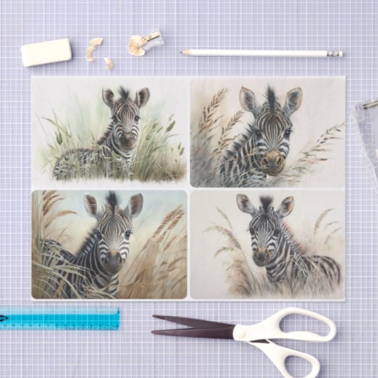 Baby Zebra Tissue Paper Seidenpapier (Handwerk)