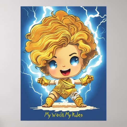Baby Zeus "My World My Rules" Poster (Vorne)