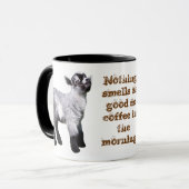 Baby-Ziege mit Nase in einer Luft Tasse (Vorderseite Links)