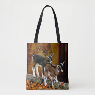 Baby-Ziegen Herbst-Kürbisse Herbst-Landwirtschaft- Tasche