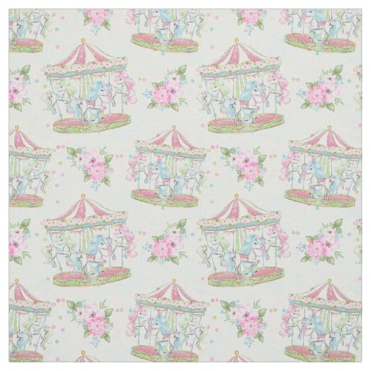 Baby-Zirkus-Karussell-Pony-Gewebe Stoff (Muster)