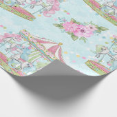 Baby-Zirkus-Thema-Karussell-Ponys Geschenkpapier (Ecke)