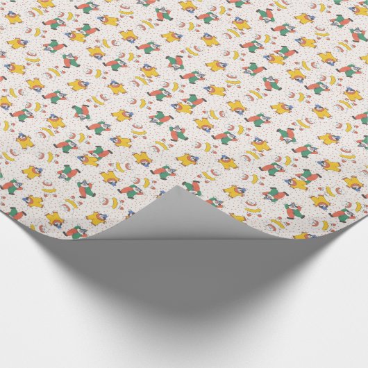 Baby-Zirkustier-Illustrations-Muster Geschenkpapier (Ecke)