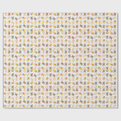 Baby-Zirkustier-Illustrations-Muster Geschenkpapier (Flach)