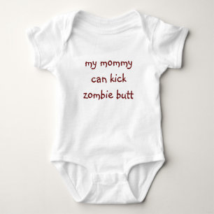 BABY-ZOMBIE-HINTERN-KICKER ONE-SIE BABY STRAMPLER
