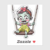 Baby Zombie Swinging Aufkleber (Blatt)