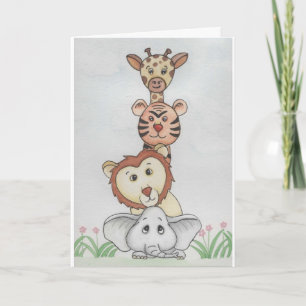 Baby Zoo Animals Karte