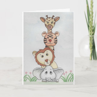 Baby Zoo Animals Karte