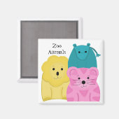 Baby Zoo Animals Magnet (Vorderseite/Rückseite)