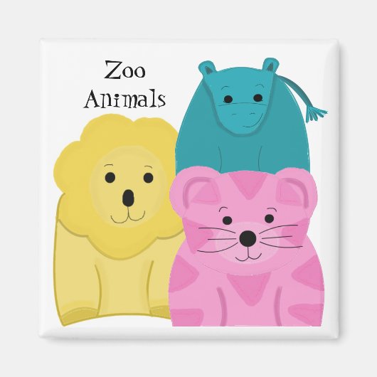 Baby Zoo Animals Magnet (Vorne)