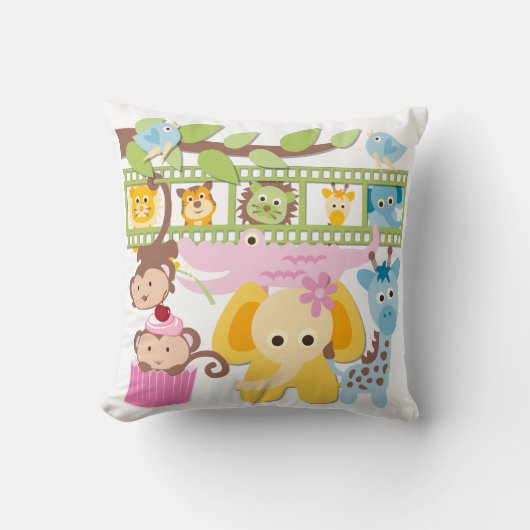 Baby Zoo Animals Pillow Kissen (Vorderseite)