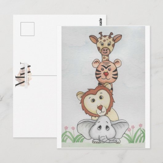 Baby Zoo Animals Postkarte (Vorne/Hinten)