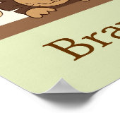 Baby Zoo Jungle Personalisierter Name Poster (Ecke)