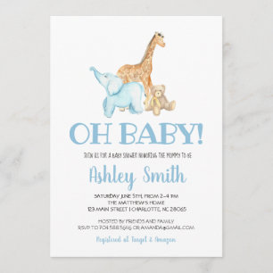 Baby Zoo Tier Baby Dusche Einladung