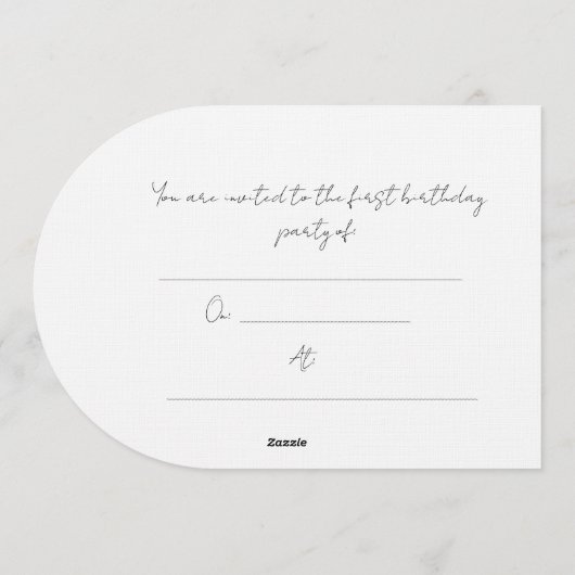 Baby Zoo wrapping paper Einladung (Rückseite)