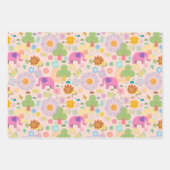 Baby Zoo wrapping paper Geschenkpapier Set (Vorderseite)