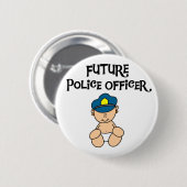 Baby-Zukunft-Polizeibeamte Button (Vorne & Hinten)