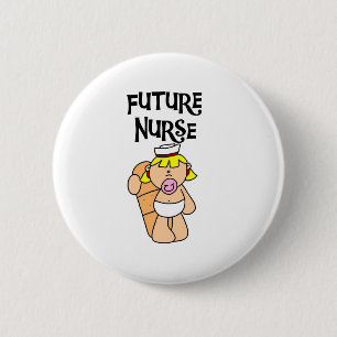 Baby-zukünftige Krankenschwester Button