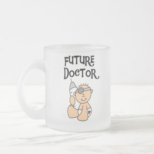 Baby-zukünftiger Doktor Mug Mattglastasse (Links)