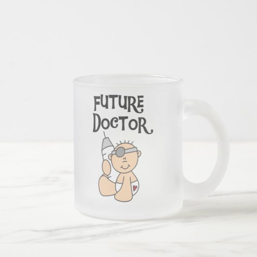 Baby-zukünftiger Doktor Mug Mattglastasse (Rechts)