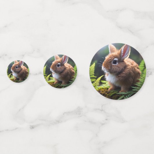 Baby Zwarf Bunny Rabbit, Konfetti (Vorderseiten)