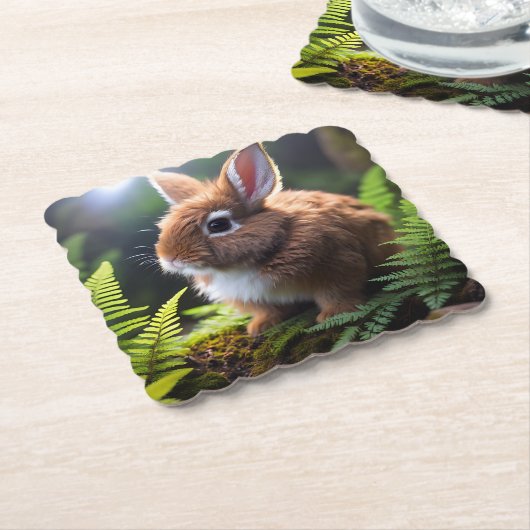 Baby Zwarf Bunny Rabbit, Untersetzer (angewinkelt)