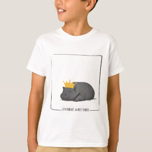 Baby Zwergflusspferd-Gute Nacht Süßer Prinz T-Shirt