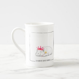 Baby-Zwergflusspferd-Prinzessinnen-Tasse Porzellantasse