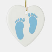 Babyabdrücke. Es ist ein Junge Keramikornament (Rechts)