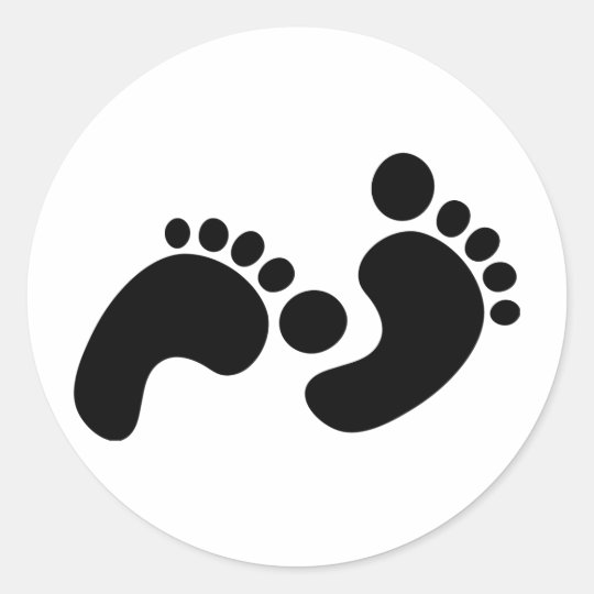 Babyabdrücke Runder Aufkleber