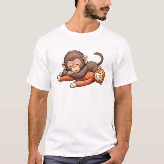 Babyäffchen-Schlag-Design T-Shirt