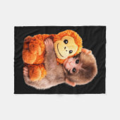 Babyäffchen schlagen fleecedecke (Vorderseite (Horizontal))