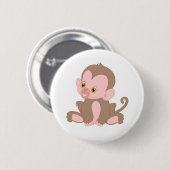 Babyaffe lächeln button (Vorne & Hinten)