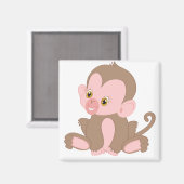 Babyaffe lächeln magnet (Vorderseite/Rückseite)