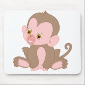 Babyaffe lächeln mousepad (Vorne)