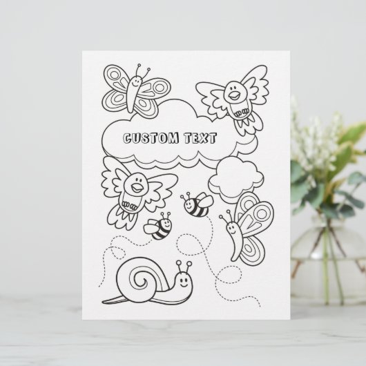 Babyanimals-Farbbuchseite (Stehend Vorderseite)