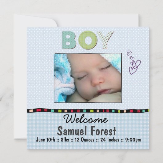 Babyankündigung Ankündigung (Vorderseite)