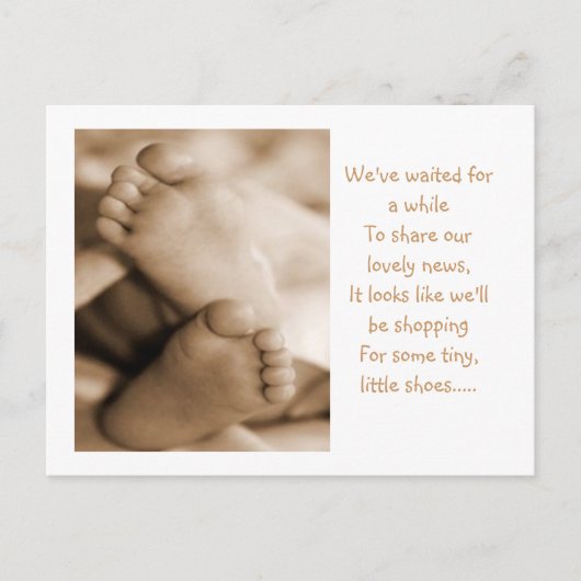 Babyankündigung Ankündigungspostkarte (Vorderseite)