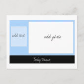 Babyankündigung: Blue Ankündigungspostkarte (Vorderseite)