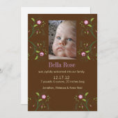 Babyankündigung Brown Ankündigung (Vorne/Hinten)