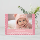 Babyankündigung ODER Geburtstagskarte Ankündigung (Stehend Vorderseite)