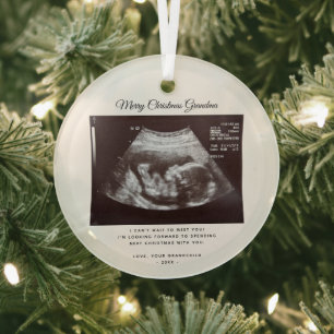 Babyankündigung Oma Christmas Keepake Ornament Aus Glas