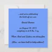 Babyankündigung "Oops" Einladung (Rückseite)