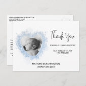 *~* Babyankündigung - Vielen Dank Herzpostkarte Postkarte (Vorne/Hinten)