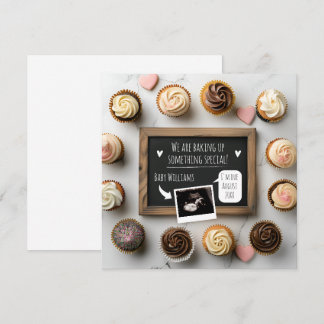 Babyankündigungskarte für das lustige Backen Einladung