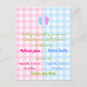 Babyankündigungskarte - Zwillinge Ankündigungspostkarte (Vorderseite)