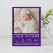 BABYANMELDUNG Fügen Sie Ihr Foto hinzu (Stehend Vorderseite)