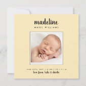 BABYANMELDUNG Fügen Sie Ihr Foto hinzu (Vorderseite)